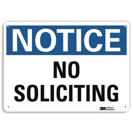 Notice Sign, 7 in H, 10 in W, Aluminum, Vertical Rectangle, English, U5-1413-RA_10X7