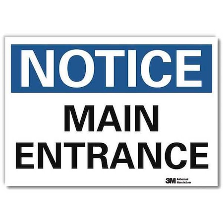 Notice Sign,10" x 14",Vinyl, 10 in H, 14 in W, Reflective Sheeting, U5-1313-RD_14X10