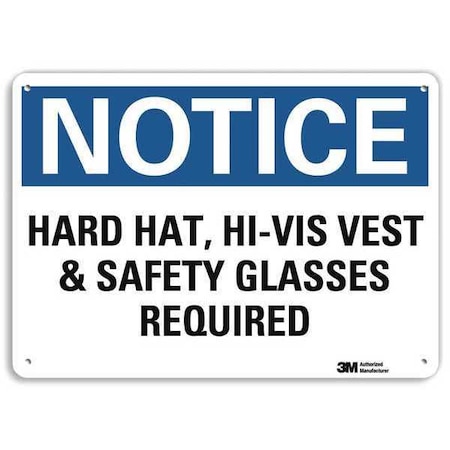 Notice Sign, RecycldReflecAlum, 10inWx7inH, U5-1253-RA_10X7
