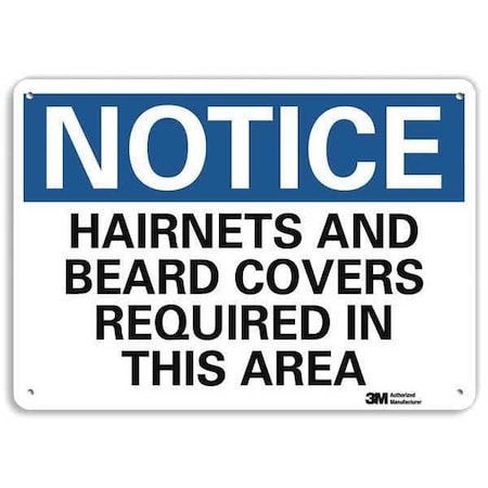Notice Sign, RecycldReflecAlum, 10inWx7inH, U5-1248-RA_10X7