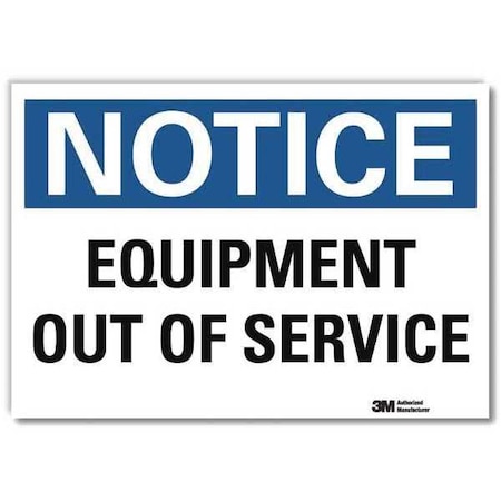 Notice Sign, 7 in Height, 10 in Width, Reflective Sheeting, Vertical Rectangle, English