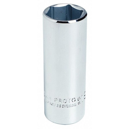 3/8 in Drive, 11mm Hex Metric, Socket, 6 Points,  Steel, Chrome, 11 mm