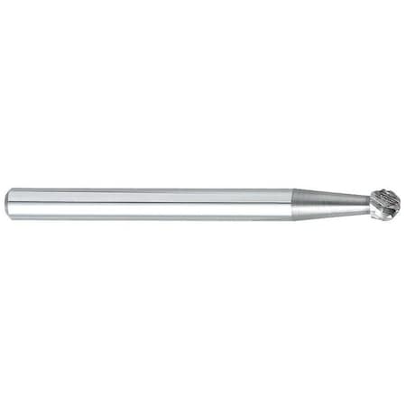Carbide Bur,Ball Shape,1/8 in.