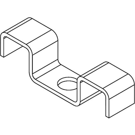 Grating Clip, For Screw Size 1/4 in, 316 Stainless Steel, Unfinished, 25 PK