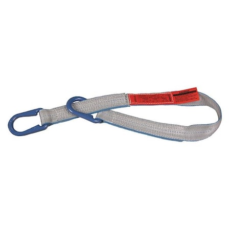 Web Sling, Type U, 6 ft L, 2 in W, Polyester, Silver