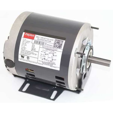 Split-Phase Belt Drive Motor, 3/4 HP, 56 Frame, 115/208-230V AC Voltage, 1,725 Nameplate RPM