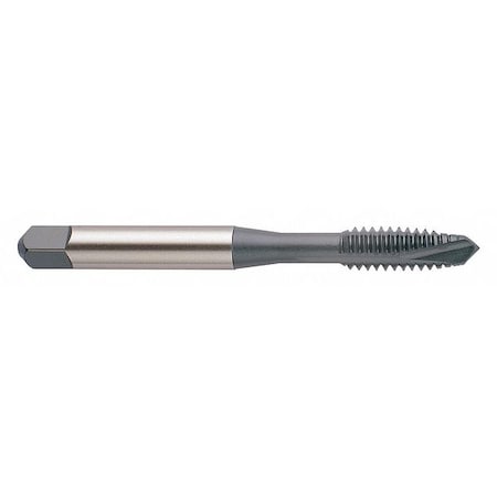 Spiral Point Tap, 3/8"-16, Plug, UNC, 3 Flutes, Bright