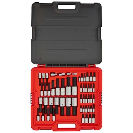 1/4 in, 3/8 in, 1/2 in Drive Metric, SAE, 54 pcs