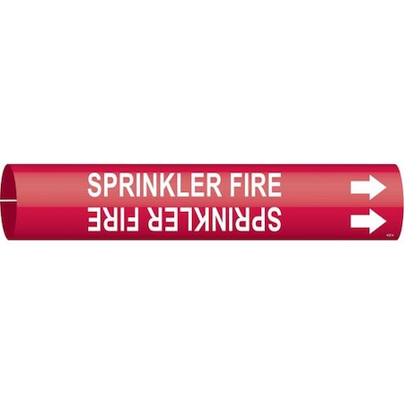 Pipe Marker,Sprinkler Fire,3/4to1-3/8 In
