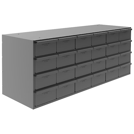 Prime Cold Rolled Steel, Drawer Bin Cabinet, 12 1/4 in D x 14 1/4 in H x 33 3/4 in W