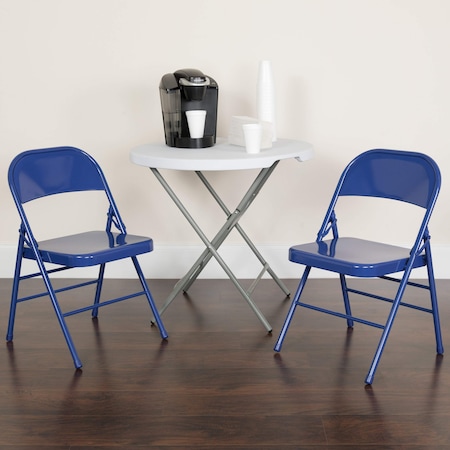 Cobalt Blue Folding Chair,PK2