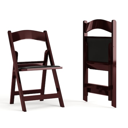 Mahogany Resin Folding Chair,PK2