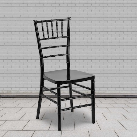 HERCULES PREMIUM Series Black Resin Stacking Chiavari Chair