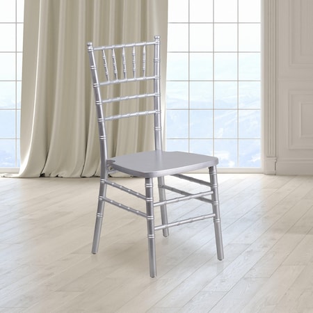 HERCULES Series Silver Wood Chiavari Chair,PK2