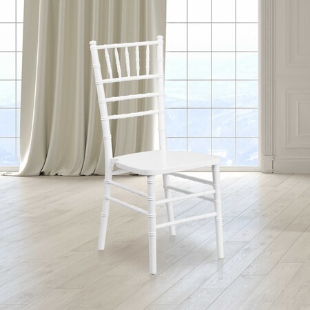 HERCULES Series White Wood Chiavari Chair,PK2