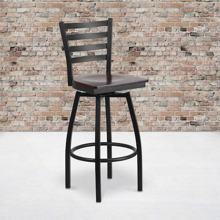 Black Ladder Stool-Wal Seat,PK2