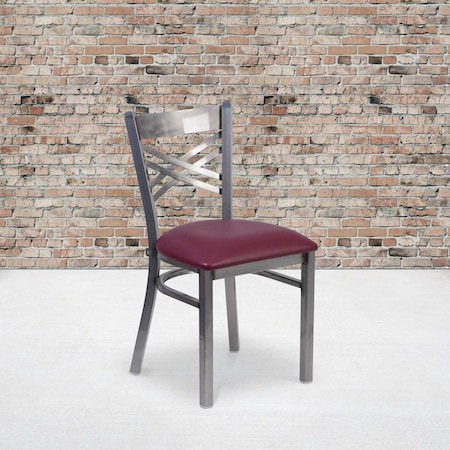Clear X Chair-Burg Seat,PK2