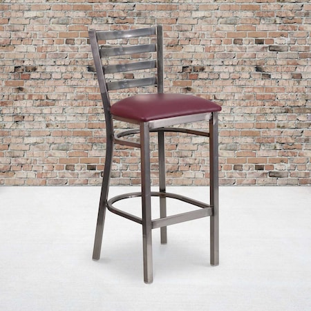 Clear Ladder Stool-Burg Seat,PK2