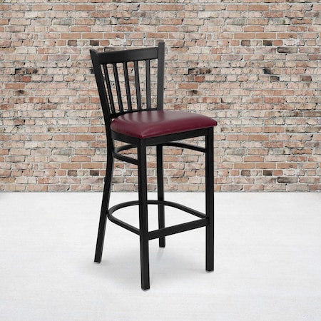 Black Vert Stool-Burg Seat,PK2