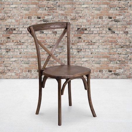 HERCULES Series Early American Cross Back Chair,PK2