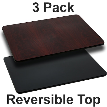 Reversible Top, Black/Mahogany, 24x30", PK3