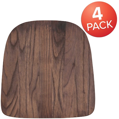 Rustic Walnut Wood Seat for Colorful Metal Chairs,PK4