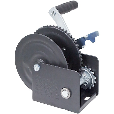 Hand Winch,Spur Gear,Brake,1200 lb.