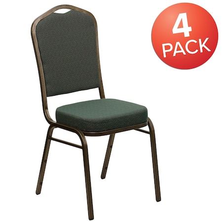Green Fabric Banquet Chair,PK4