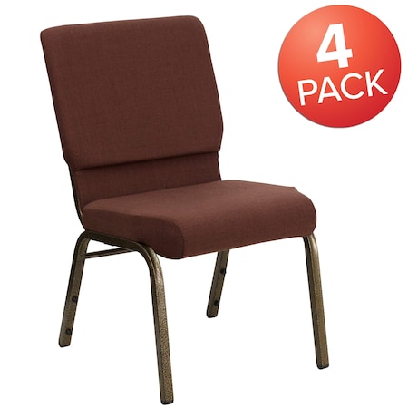 Brown Fabric Church Chair,PK4