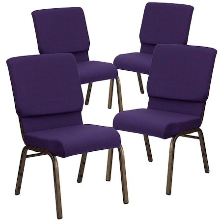 Purple Fabric Church Chair,PK4