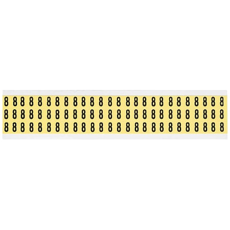 Number Label, 8, 1/2in.Hx11/32in.W, Vinyl