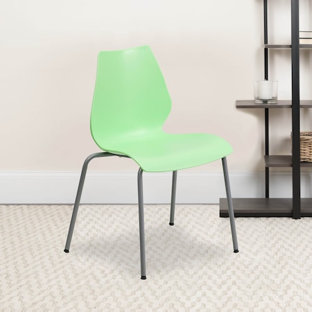 Green Plastic Stack Chair,PK5