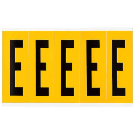 Letter Label, E, 5in.Hx1-3/4in.W, Vinyl
