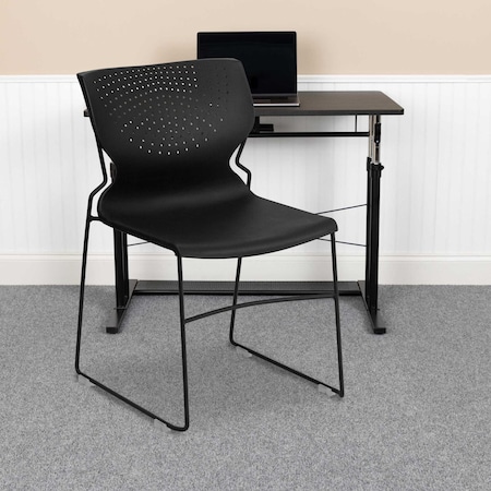 Black Plastic Stack Chair,PK5