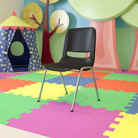 Black Plastic Stack Chair,PK5