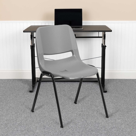 Gray Plastic Stack Chair,PK5