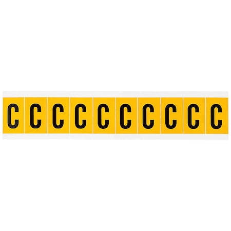 Letter Label, C, 1-1/2in.Hx7/8in.W