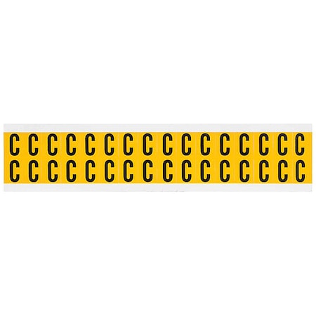 Letter Label, C, 3/4in.Hx9/16in.W, Vinyl