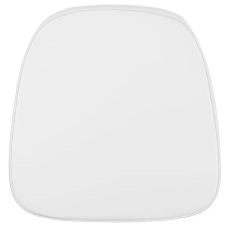 Soft Snow White Fabric Chiavari Chair Cushion, PK22