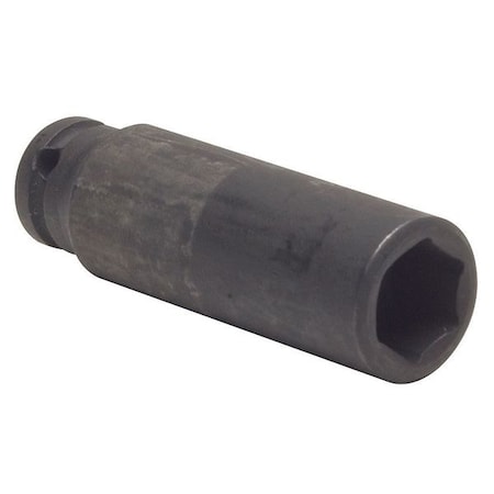 WESTWARD 1/4 in Drive Impact Socket, Standard Socket, Black Oxide,5 mm