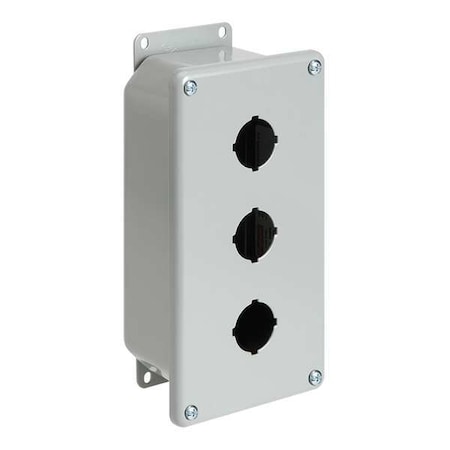 Pushbuttn Enclosure,7.25 in H,Mild Steel