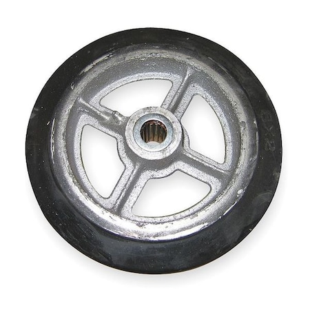 Wheel,6 x1 1/2",Mold On Rubber