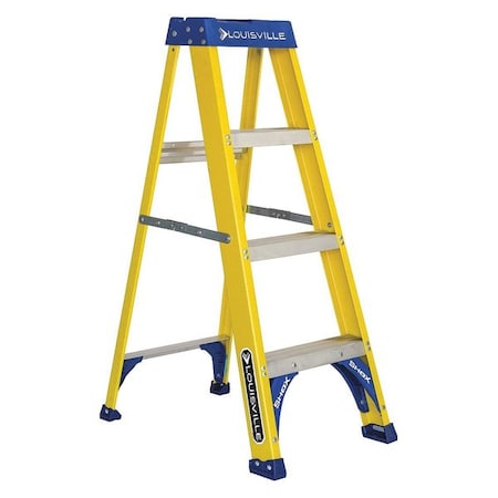 4 ft Fiberglass Stepladder, 250 lb Capacity