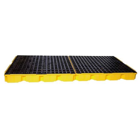 Spill Deck, 121 gal Spill Capacity, 8 Drums, 10,000 lb Load Capacity, Polyethylene