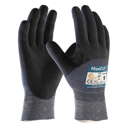 Cut-Resistant Glove, Cut Level A3 ,Dipped ,Foam Nitrile ,Sandy ,L 12 PK