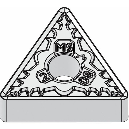 Triangle Turning Insert, Triangle, 1/2 in, TNMG, 0.0312 in, Carbide