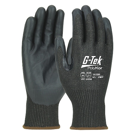 Cut-Resistant Glove, Cut Level A5 ,Dipped ,Water-Based Polyurethane ,Sandy ,XL 12 PK