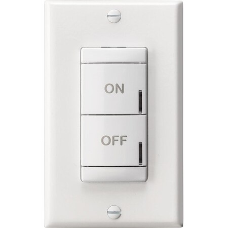 Wall Mount Sensor, Wireless, White, 450 sq ft, Fluorescent, Incandescent, LED