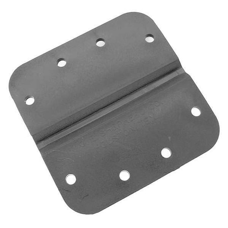 Door and Butt Hinge, Plastic, Surface Mounting, 4 in Leaf W x 4 in Leaf H, Black Enamel
