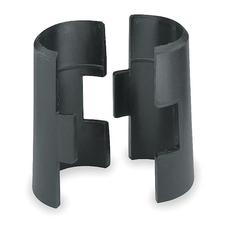 PlstcSpltSlv,1 .25x1.75x1 1/4in,Blck,PK4
